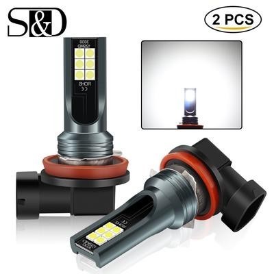 Светодиодные автомобильные противотуманные фары H11 Led H7 H8 9005 9006 HB4 HB3 DC12-24V 6000K