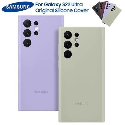 Оригинальный жидкий силиконовый чехол для Samsung Galaxy S22 Ultra 5G S22Ultra SM-S908 Шелковистый с