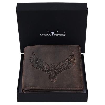 Zeus Vintage Brown Кожаный бумажник с RFID-блокировкой для мужчин