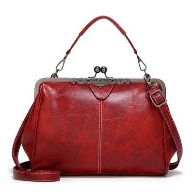 Винтаж Pu Кожа Плечо Сумки Мессенджер Дамы Crossbody Сумка Дизайнер Женские сумки Женские ретро Tote