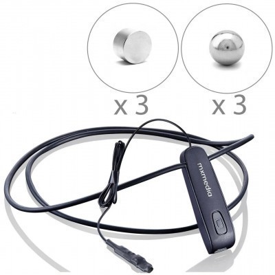 Микронаушник Mxmedia магнитный Magnet Bluetooth с выведенным микрофоном и кнопкой пищалкой(2 шт)
