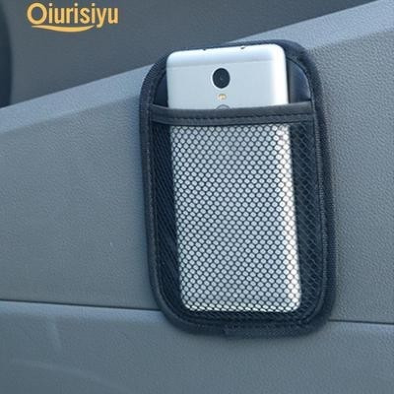 Автомобиль Автомобиль Стильный сетчатый сетчатый мешок для хранения телефон держатель сумка органайз