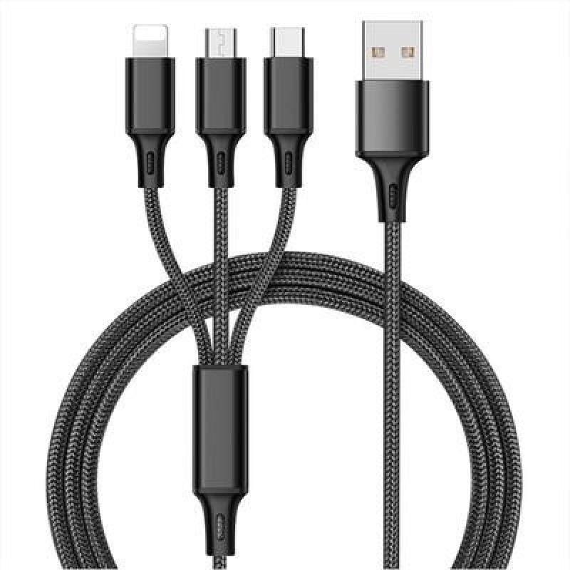 Быстрый USB зарядки кабеля для Samsung Universal 3 В 1 Многофункциональный сотовый телефон Шнур Заря