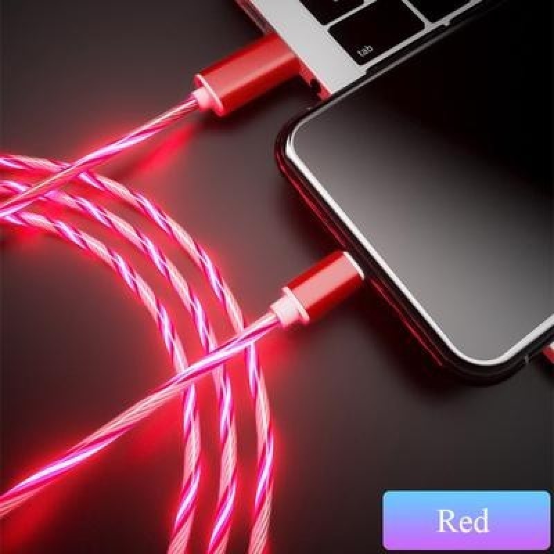 Светящееся зарядное устройство Micro USB Type C для Samsung Galaxy S8 S9 A50 A70