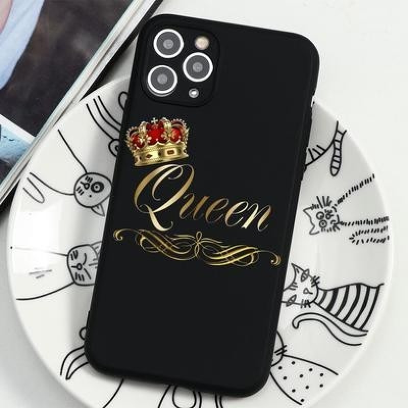 Король и королева Пара Чехол для телефона для iPhone 14 13 12 11 Pro X XR XS Max 8 7 Plus SE 2022 Sa