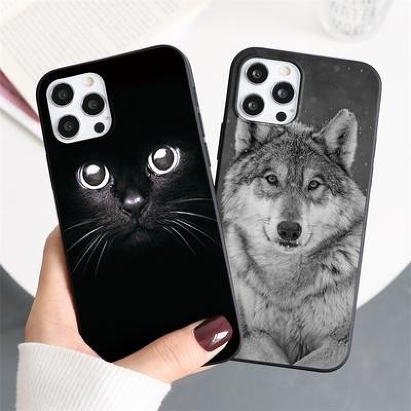 Cat Wolf Мягкий чехол для Samsung A52 A32 A50 A51 S21 A71 A41 iPhone 12 11 Pro Max X XR 8 Huawei P40