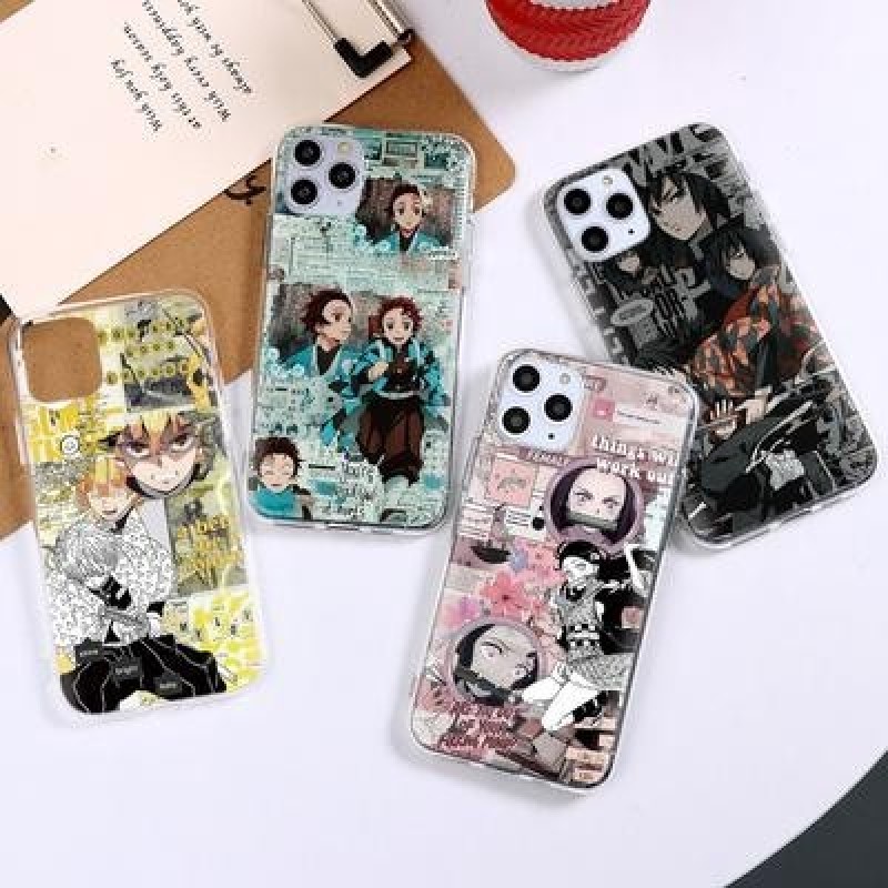 Demon Slayer Аниме Мягкий TPU Чехол для телефона для iPhone 11 13 12 Pro Max XR 8 Samsung A51 A50 A3