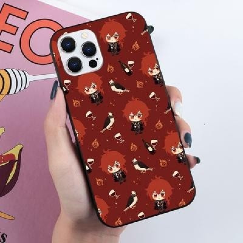 Мультфильм Аниме Genshin Удар Пара Чехол для телефона для iPhone 12 13 мини 11 Pro Max Samsung Galax