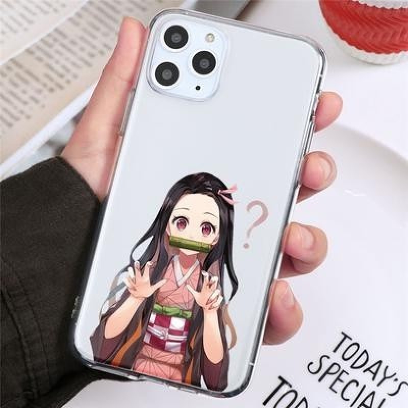 Аниме Демон Убийца Прозрачный Пару Чехол для телефона для iPhone 11 13 12 Pro Max Samsung Galaxy A52