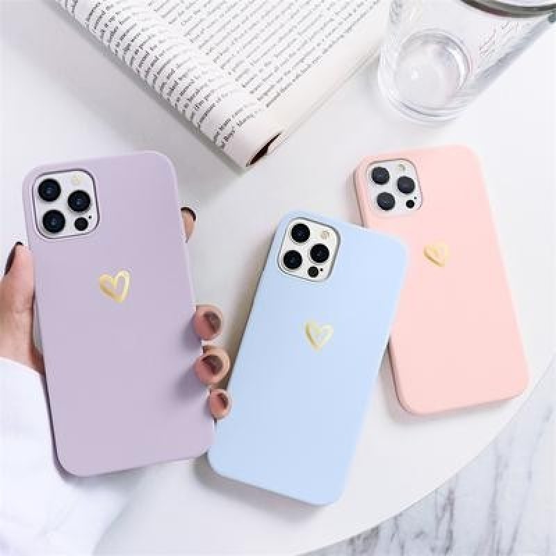 Золото Любовь Мягкий чехол для телефона для iPhone 13 14 12 11 Pro XR X 8 Samsung A32 A53 A52 A51 A2