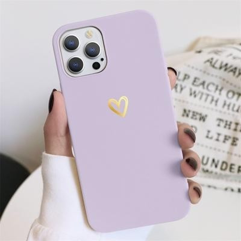 Золото Любовь Мягкий чехол для телефона для iPhone 13 14 12 11 Pro XR X 8 Samsung A32 A53 A52 A51 A2