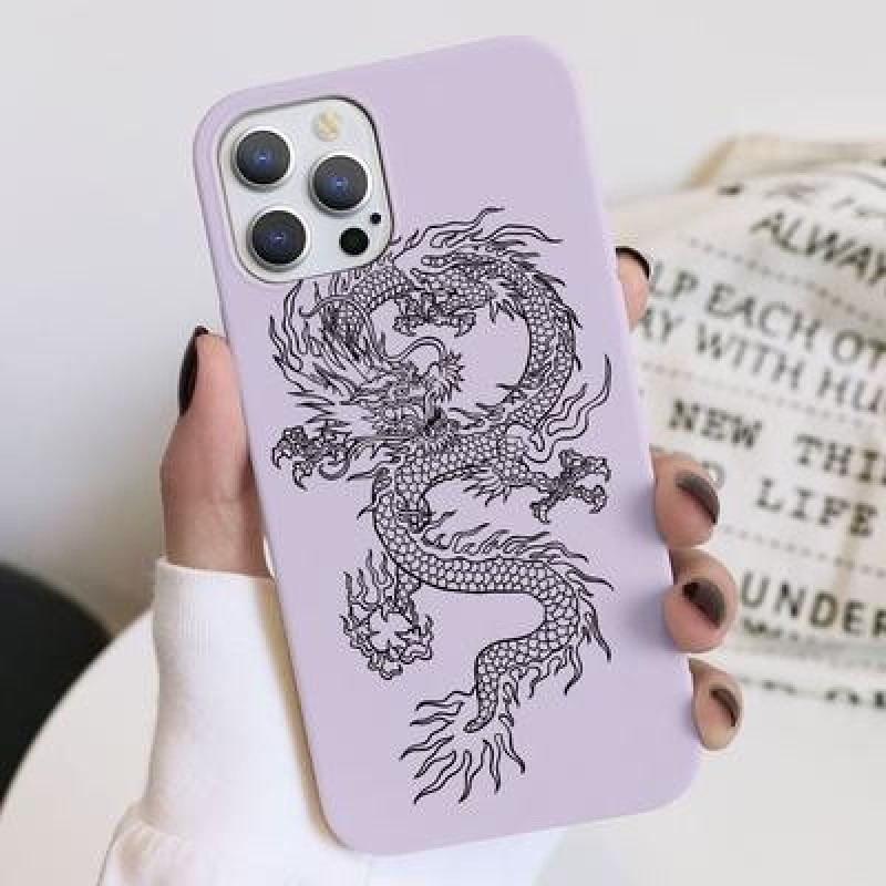 Китай Дракон Пара Печать Чехол для телефона для iPhone 13 12 11 Pro Max XR Xiaomi Redmi Note 10 9 8