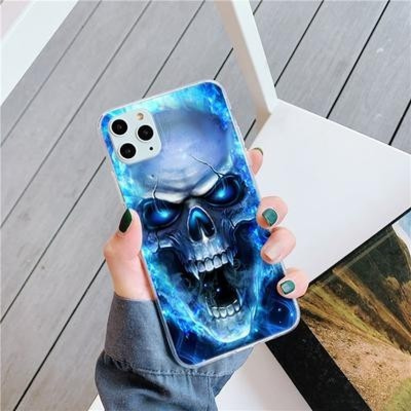 Череп Мягкий чехол для iPhone 12 11 Pro Max XR 7 8 Samsung A52 A32 A50 A51 S21 S20 A12 A72 Huawei Xi