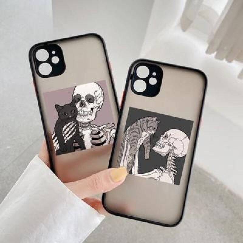 Модные черепные чехлы для телефона для iPhone 11 12 Pro MAX Mini X XS Max XR SE 2020 для iPhone 7 8