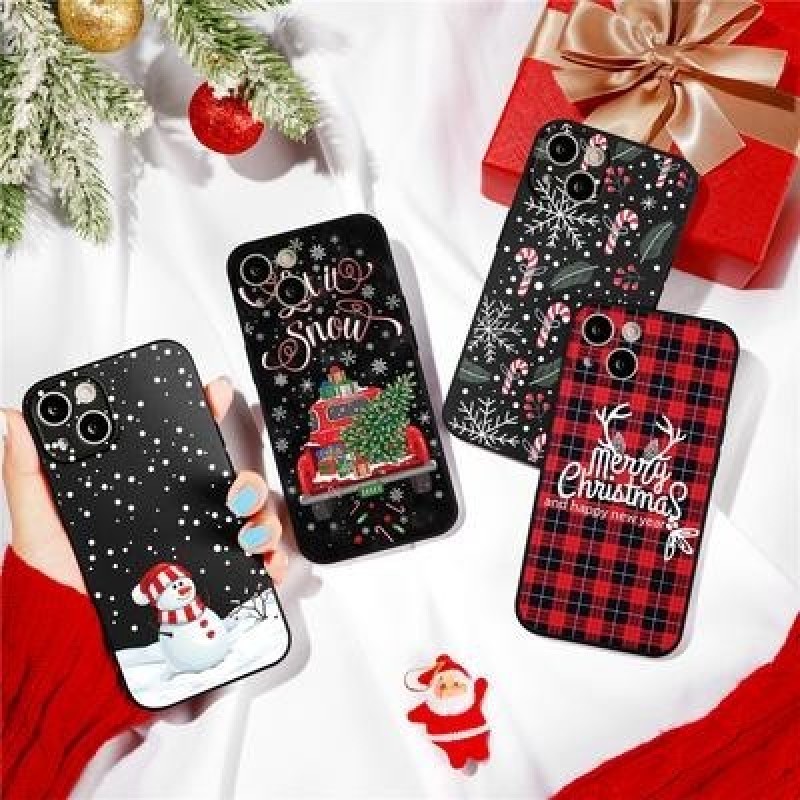Прекрасный рождественский снеговик елка Автомобильный чехол для iPhone 11 12 13 Pro XS Max X XR Xiao