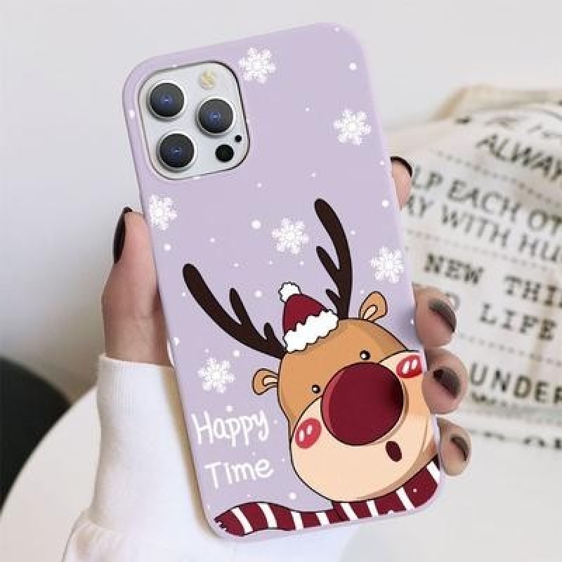 Новогодний подарок Мультфильм Симпатичный Рождественский Санта Клаус Чехол для телефона для iPhone 1