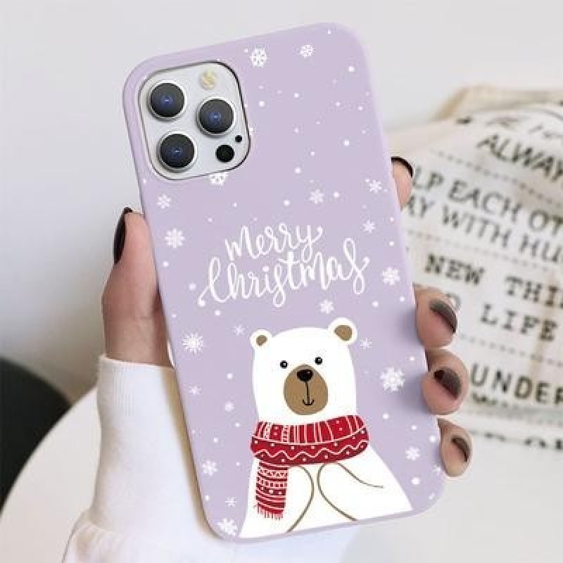 Новогодний подарок Мультфильм Симпатичный Рождественский Санта Клаус Чехол для телефона для iPhone 1
