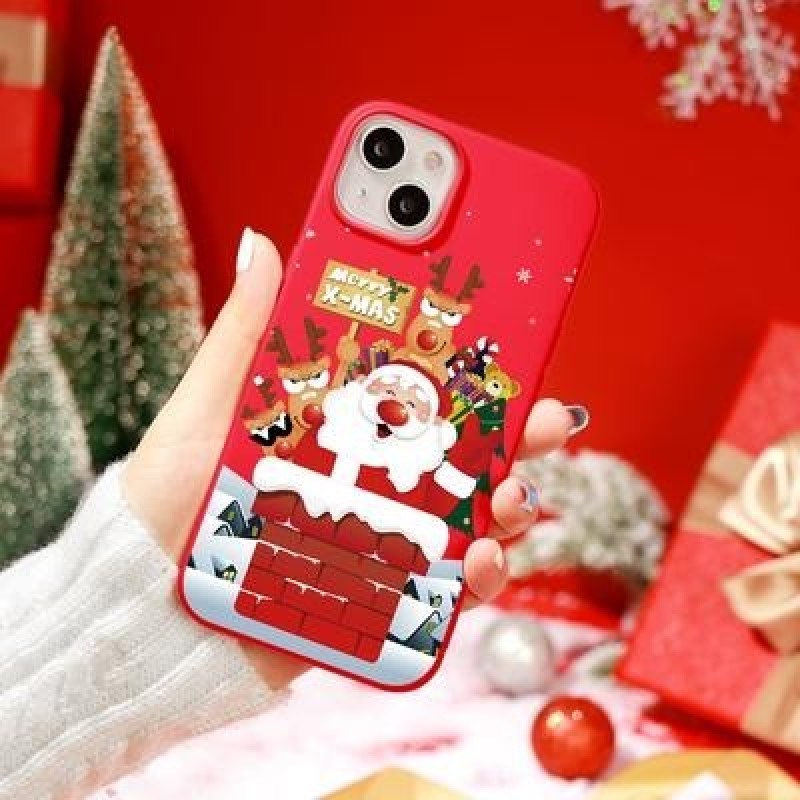 Рождественские снеговики Дерево Лоси Чехол для iPhone X XR XS 11 12 13 Pro Max Xiaomi Redmi Note 11