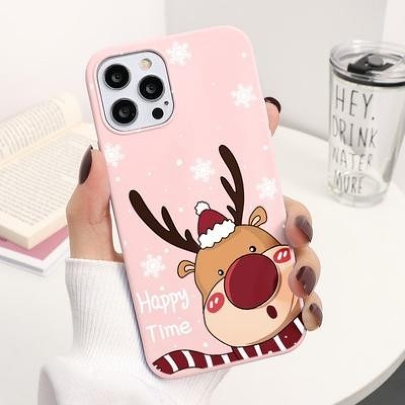 Рождественский Новогодний подарок Лосиные чехлы для телефона для iPhone 13 12 11 Pro Max X XR XS Max