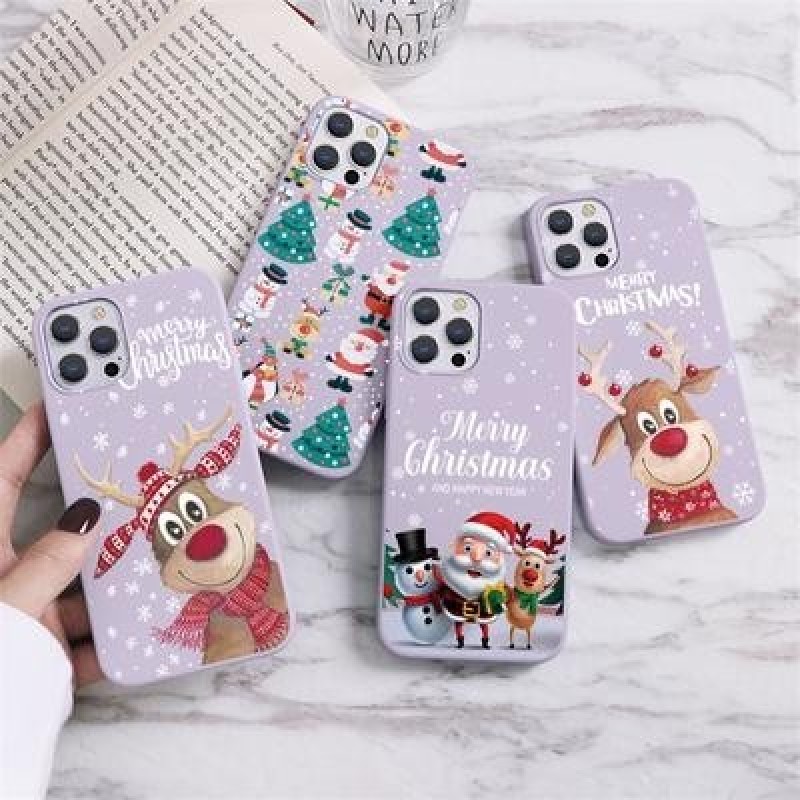 Рождественский мягкий чехол из ТПУ для iPhone 13 12 11 Pro Max XR Samsung A52 A32 A50 A51 S21 S20 A1
