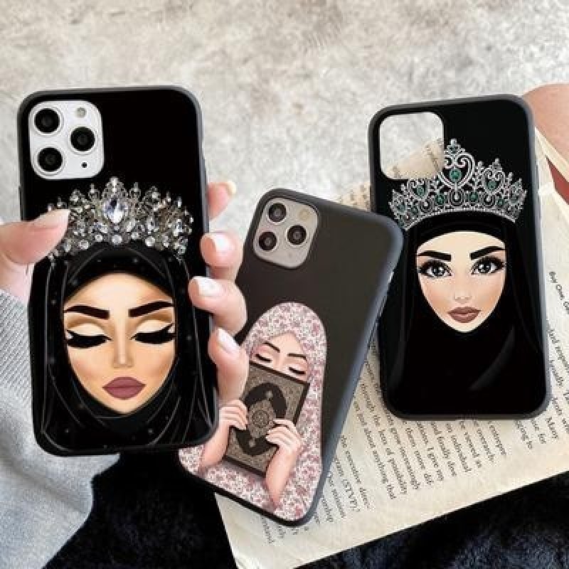Королева Девушка Черный TPU Чехол для телефона для iPhone 13 12 11 Pro Max XS Max Xiaomi Redmi 9A 10