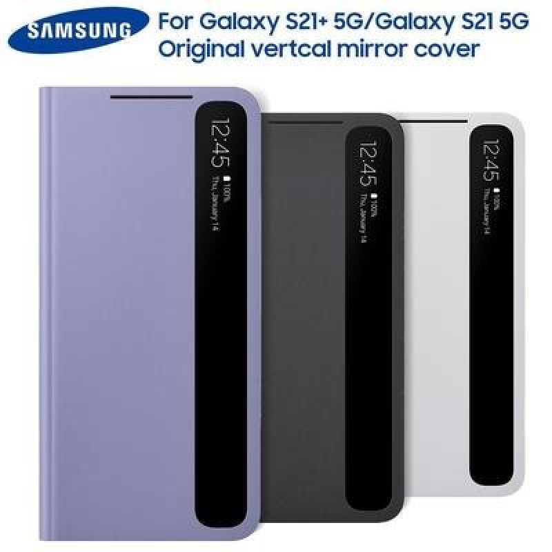 Оригинальное вертикальное зеркало Clear View Чехол для телефона для Samsung Galaxy S21 S21 Plus 5G S