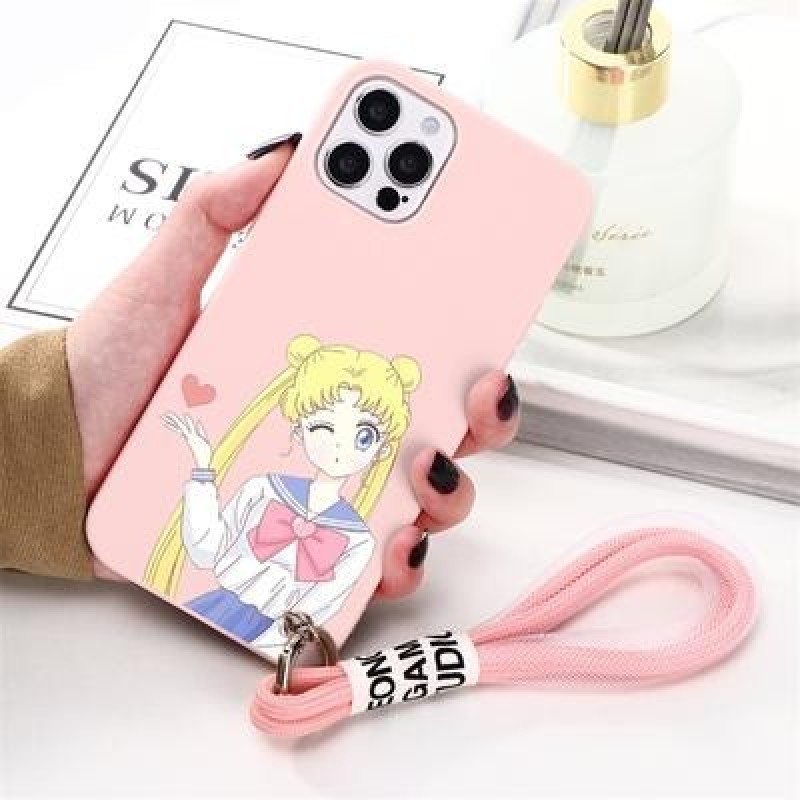 Девушка Ремешок для рук Мягкий чехол из ТПУ для iPhone 13 12 11 Pro Max XR X Samsung A52 A32 A50 A51