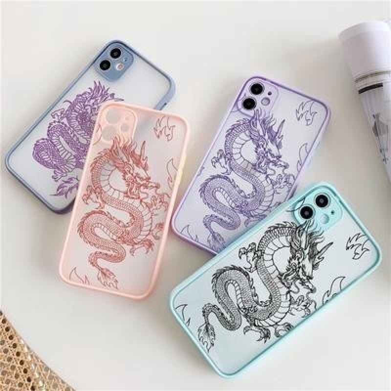 Китай Дракон Пара Чехол для телефона для iPhone 14 Plus 13 12 мини 11 Pro Max 6 7 8 Plus X XR XS MAX