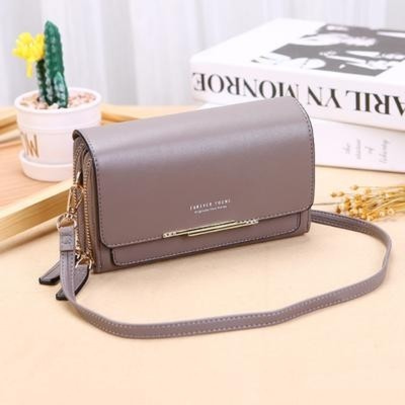Женщины Кожа Satchel Двойной слой плеча мешок Малый Кроссбоди Кошелек