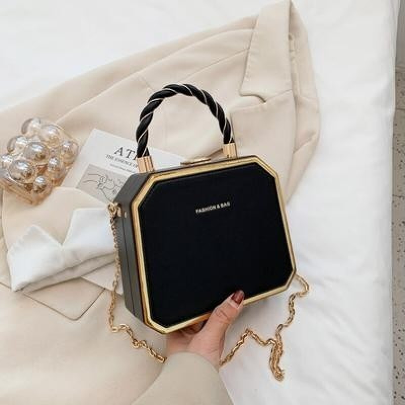 Жесткая коробка Форма PU Кожа Crossbody Сумка с короткой веревочной ручкой для женщин 2022 Плечевые