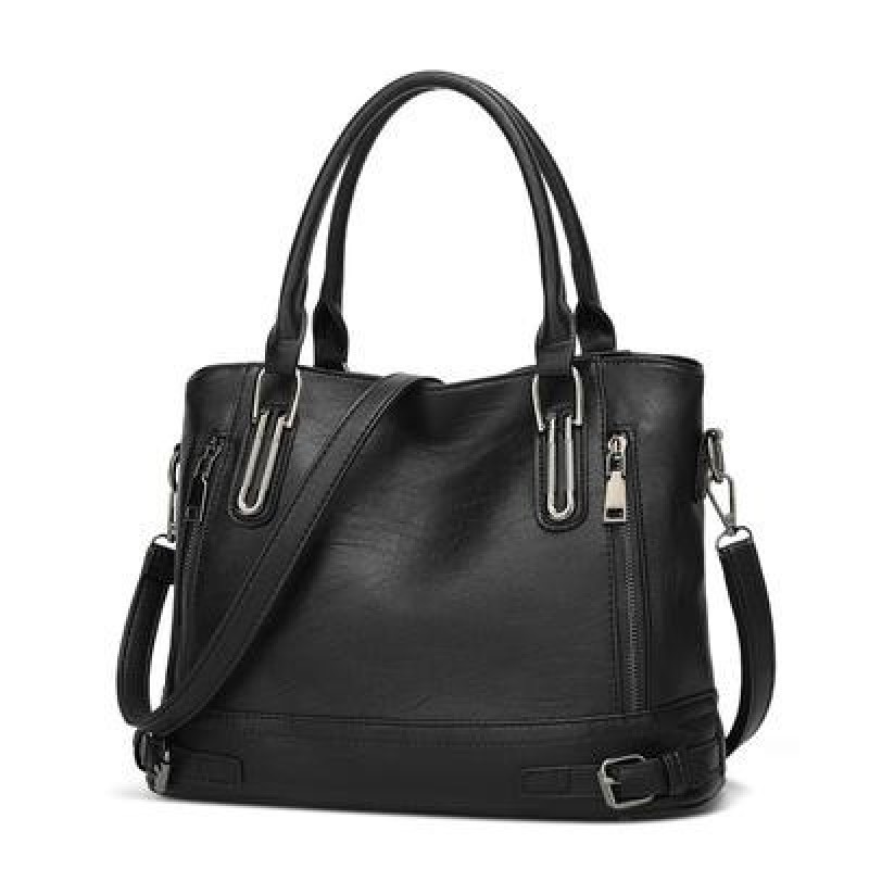 Роскошный дизайнер из искусственной кожи Tote Сумки на плечо Сплошной цвет Большая емкость Сумка для