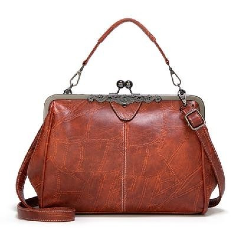 Винтаж Pu Кожа Плечо Сумки Мессенджер Дамы Crossbody Сумка Дизайнер Женские сумки Женские ретро Tote