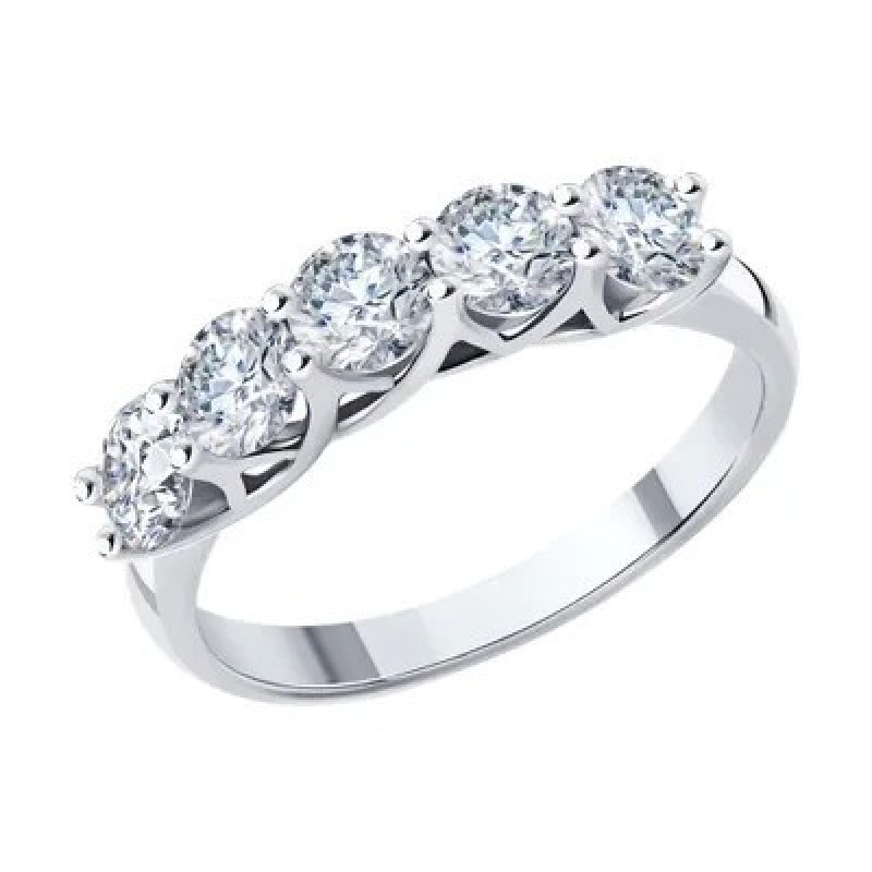 SOKOLOV Diamonds, Кольцо из белого золота с бриллиантами, 1012285-3, 585 проба