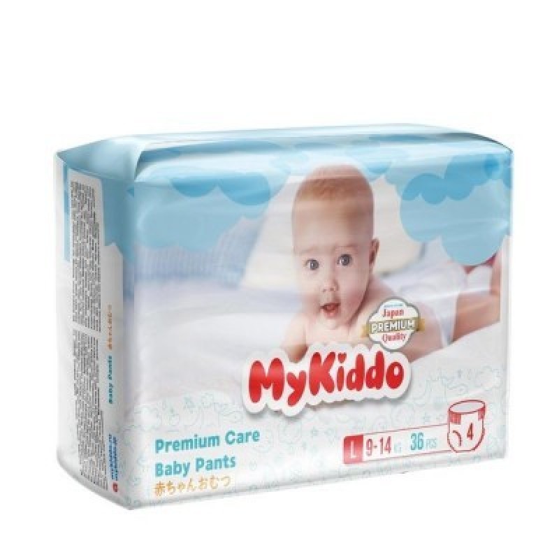 Подгузники-трусики MyKiddo Premium размер L 9-14кг 36 шт